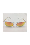 Square double tinted light frame sunglasses