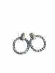 Full Diamante Ring Shape Earrings