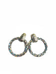 Full Diamante Ring Shape Earrings