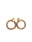 Full Diamante Ring Shape Earrings