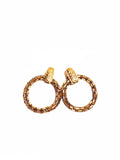 Full Diamante Ring Shape Earrings