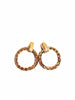 Full Diamante Ring Shape Earrings