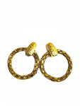 Full Diamante Ring Shape Earrings