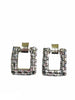 Full Diamante Square Shape Earrings