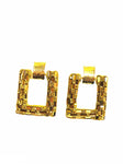 Full Diamante Square Shape Earrings