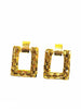 Full Diamante Square Shape Earrings