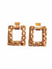 Full Diamante Square Shape Earrings