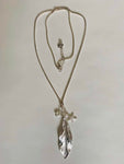 Metal Leaf Long Necklace