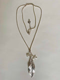 Metal Leaf Long Necklace