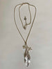 Metal Leaf Long Necklace