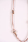 Long lagenlook necklace double threads with Pearl