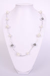 Urban Mist Necklace Metal  & Color Sphere in a Link