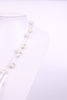 Pearl Necklace with oval Jewel in Gold and silver chain