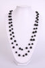 Black and White Pearl  in gold and silver chain long necklace