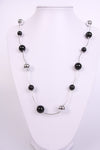 Urban Mist Necklace Metal  & Color Sphere in a Link