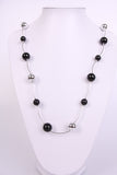 Urban Mist Necklace Metal  & Color Sphere in a Link