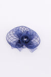 Navy Blue Flower Mesh Fascinator