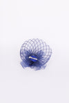 Navy Blue Flower Mesh Fascinator