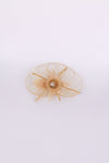 Gold Mesh Flower Fascinator