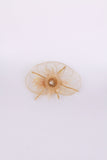 Gold Mesh Flower Fascinator