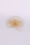 Gold Flower Mesh Fascinator for wedding