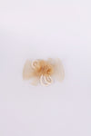 Flower Pearl Mesh Wrap Fascinator in Gold for weddinh