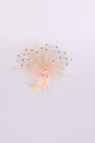 Flower Feather Mesh Fascinator in peach for wedding