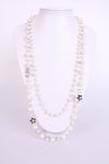 Trendy women's Pearl with Flower and Digit 5