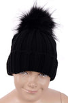 KID Detachable Faux Fur Bobble Pom Pom Hat