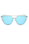 Metal Frame Double Bridge Cat Eye Sunglasses