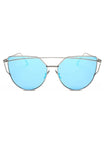 Metal Frame Double Bridge Cat Eye Sunglasses