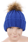 KID Detachable Faux Fur Bobble Pom Pom Hat