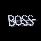 Diamante Rhinestones Words Letters Hair Slides