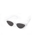 white cat eye sunglasses front view