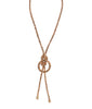 Sparkle knot hoop detail tassel Long necklace