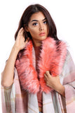 Faux Raccoon Fur Collar Scarf