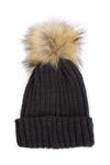 KID Detachable Faux Fur Bobble Pom Pom Hat