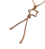 Sparkly Diamonte Star Shape Long Necklace With Tassle