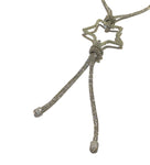 Sparkly Diamonte Star Shape Long Necklace With Tassle