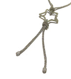 Sparkly Diamonte Star Shape Long Necklace With Tassle