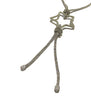Sparkly Diamonte Star Shape Long Necklace With Tassle
