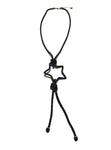 Sparkly Diamonte Star Shape Long Necklace With Tassle