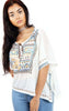 Short Aztec Feather Tassel Boho Kaftan Top