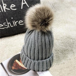 Detachable Faux Fur Bobble Pom Pom Hat