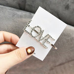 Diamante Rhinestones Words Letters Hair Slides