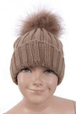 KID Detachable Fur Bobble Pom Pom Hat