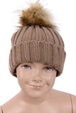 KID Detachable Fur Bobble Pom Pom Hat