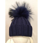 Detachable Fur Bobble Pom Pom Hat