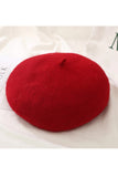 Woolen Beret Hat in red