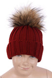 KID Detachable Faux Fur Bobble Pom Pom Hat